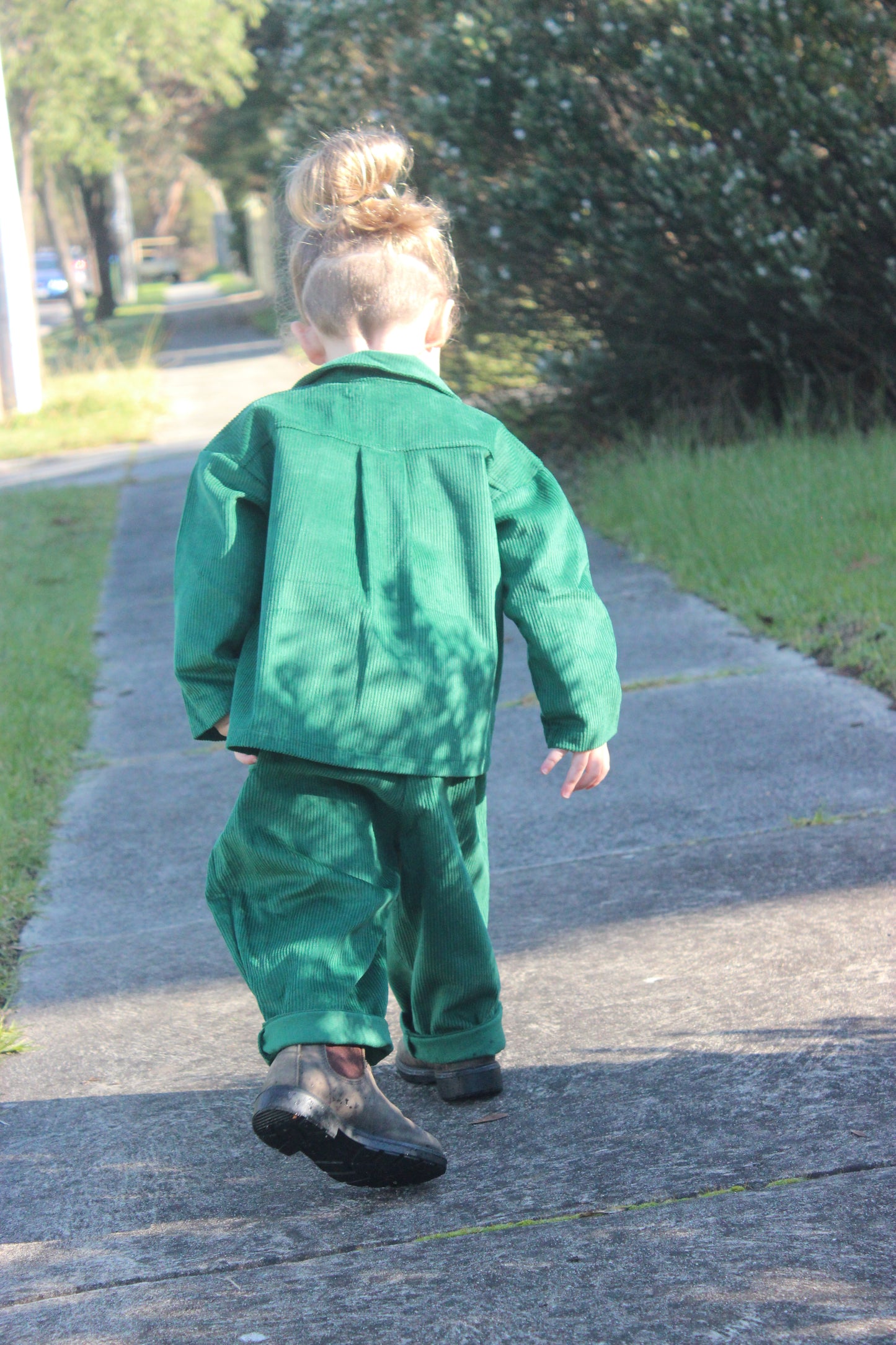 Emerald Green Cord Shacket & Pants Set