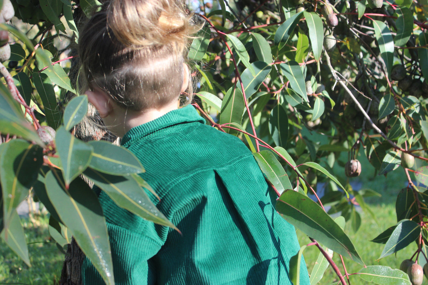 Emerald Green Cord Shacket & Pants Set