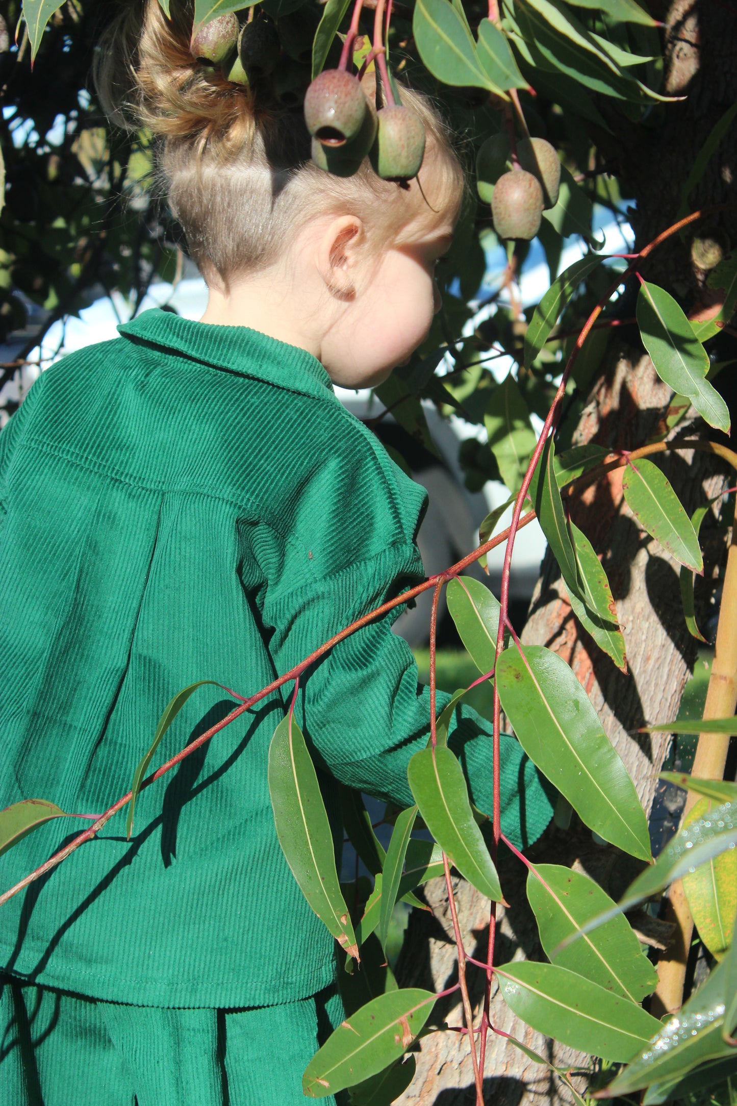 Emerald Green Cord Shacket & Pants Set