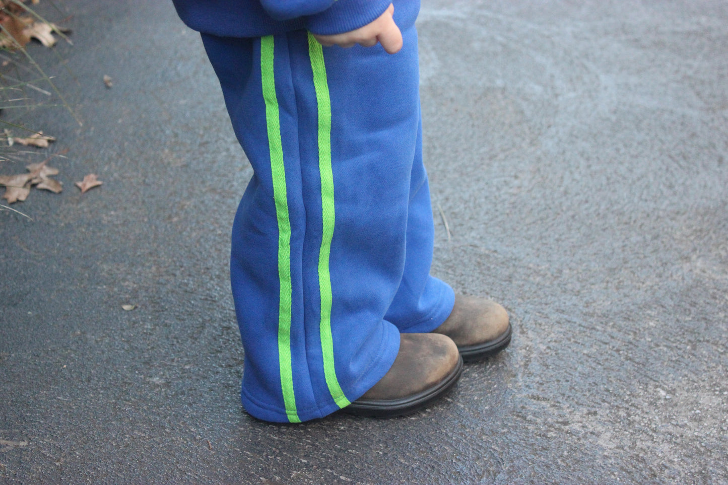 Blue & Lime Trackie Set