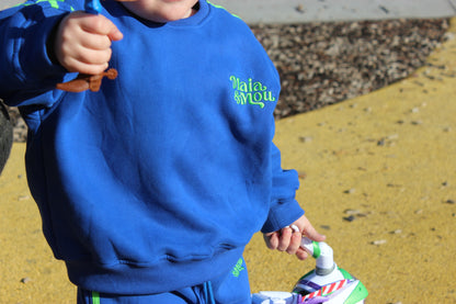 Blue & Lime Trackie Set