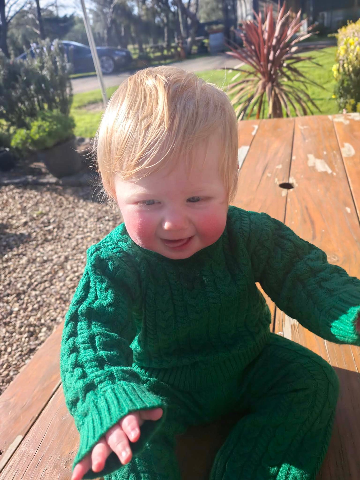 Emerald Green Baby Knit Set
