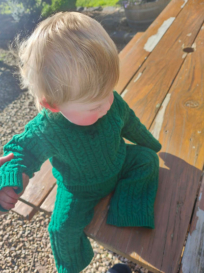 Emerald Green Baby Knit Set