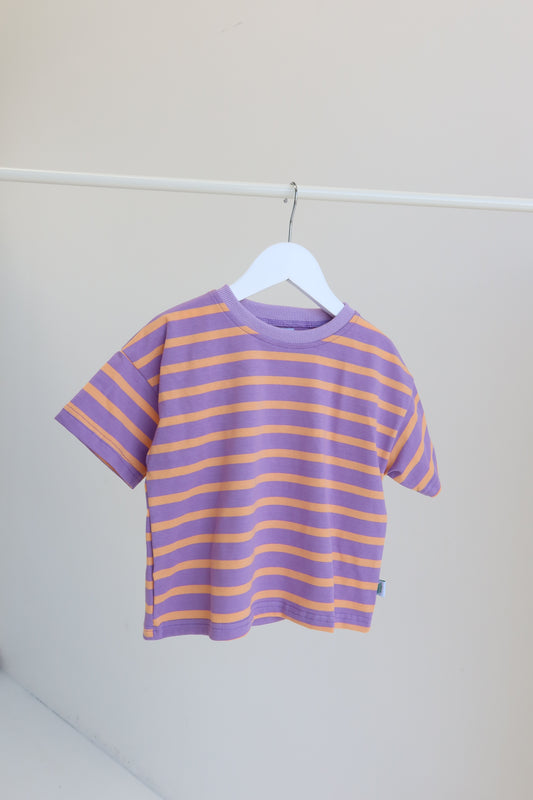 Lilac & Orange Stripey Tee