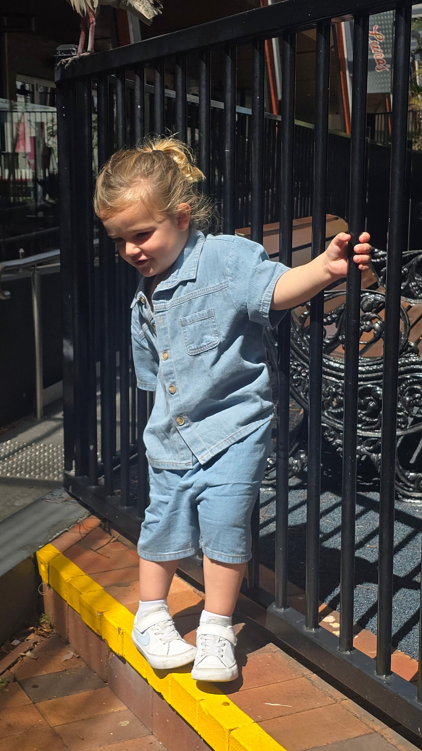 Denim Shirt & Short Set