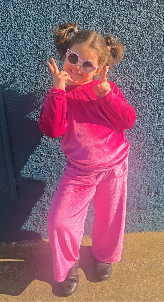 Pinky Plum Velour Set