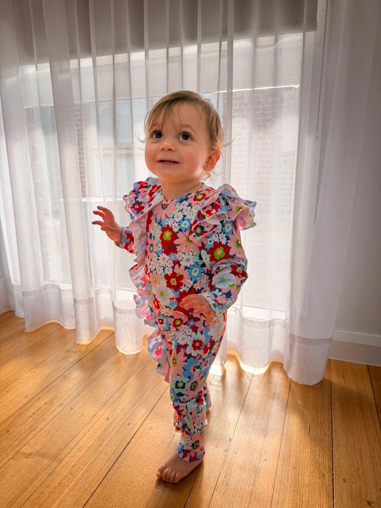 Tea Party Floral Baby Onesie