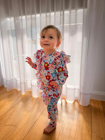 Tea Party Floral Baby Onesie