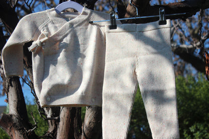 Speckled Baby Wrap Knit Set