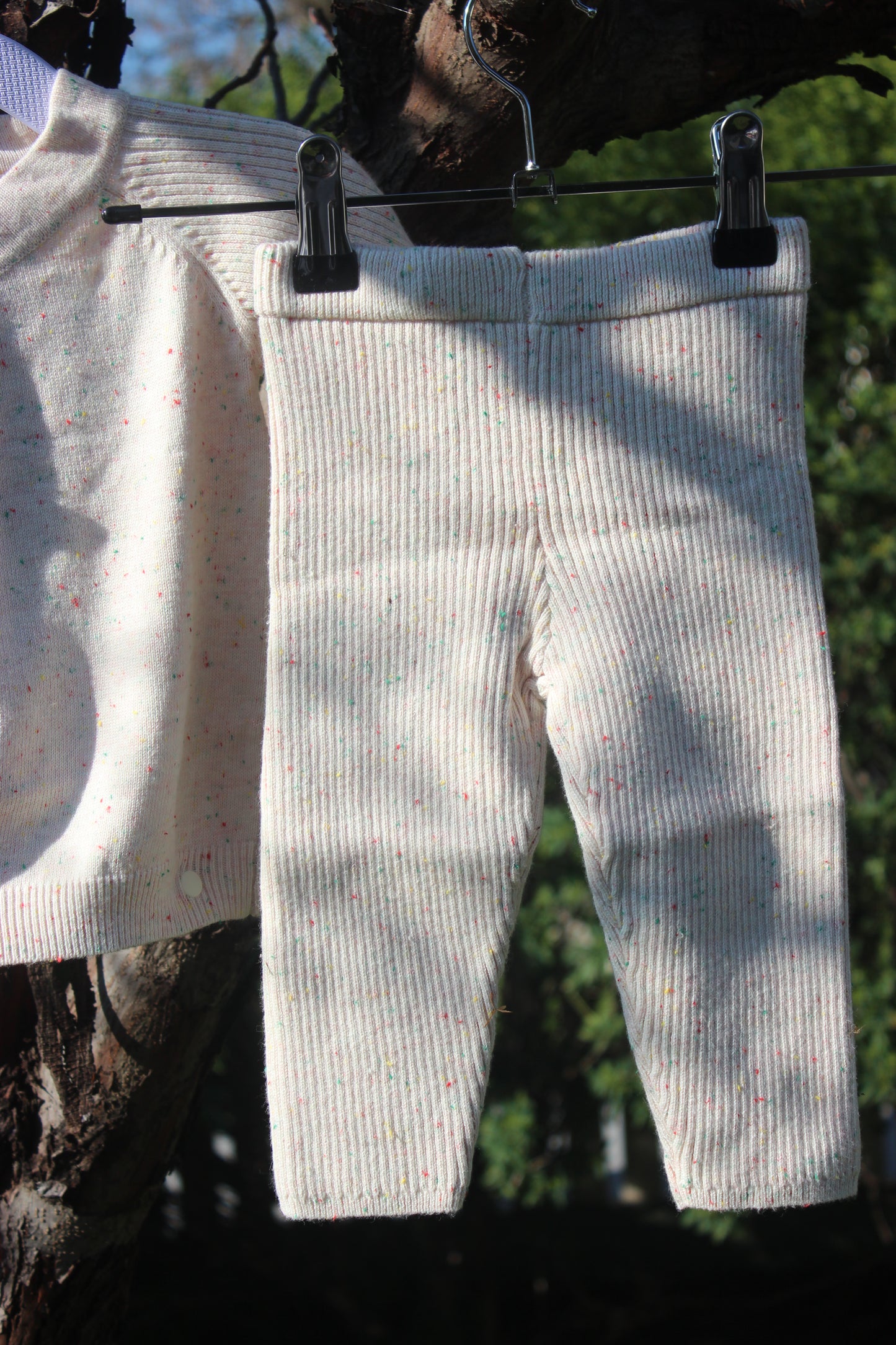 Speckled Baby Wrap Knit Set